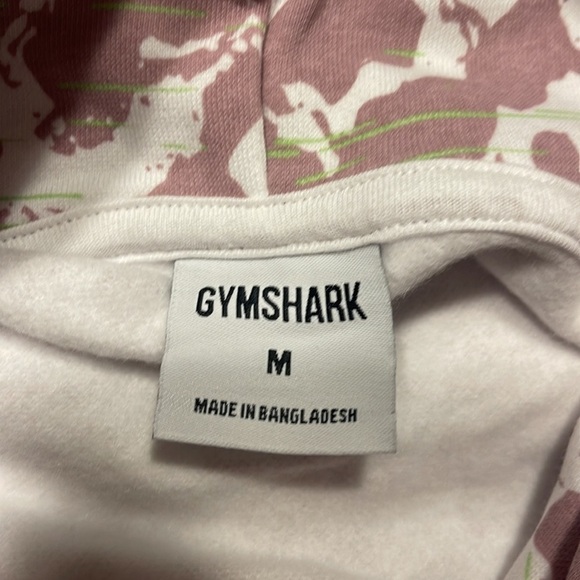 (NWOT) Gymshark Camo Graphic Oversized White/ Purple Hoodie, Medium - Picture 12 of 15